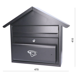DOPREDAJ! Schránka poštová 470x410x110mm, max. formát listu:C4, čierna matná DOPREDAJ! Schránka poštová 470x410x110mm, max. formát listu:C4, čierna matná